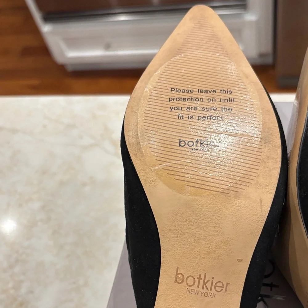 Botkier Black Suede Mules 2 1/2 inch heel - Picture 8 of 10